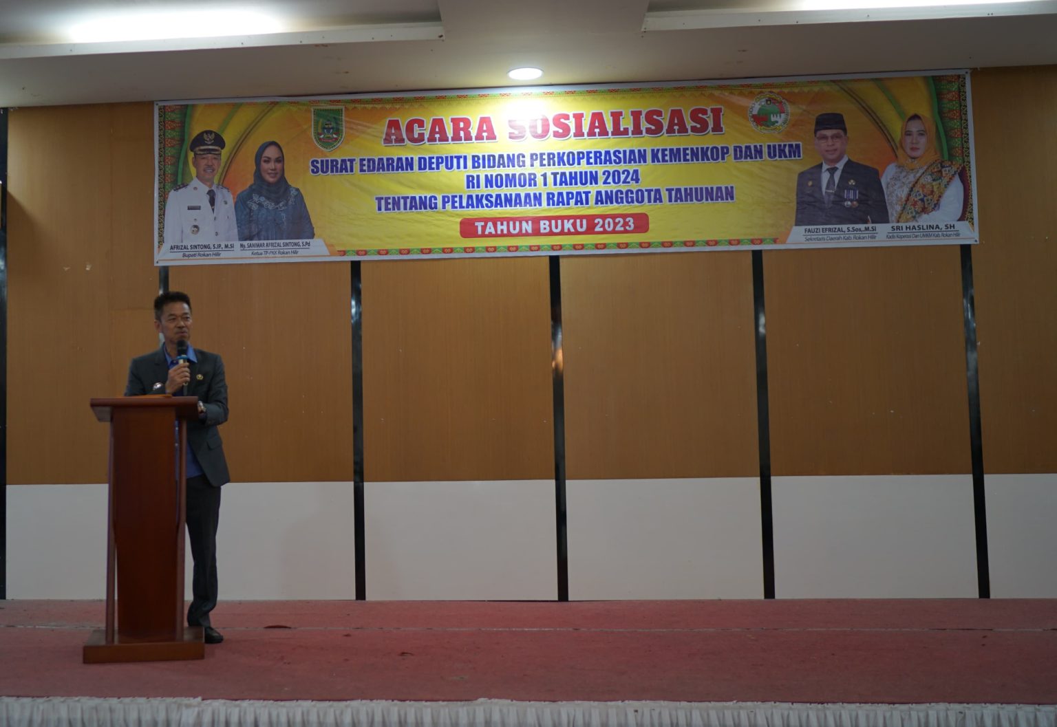 Hadiri Sosialisasi Surat Edaran Perkoperasian, Bupati Rohil: Peran Koperasi Sangat Penting Angkat Perekonomian Lokal