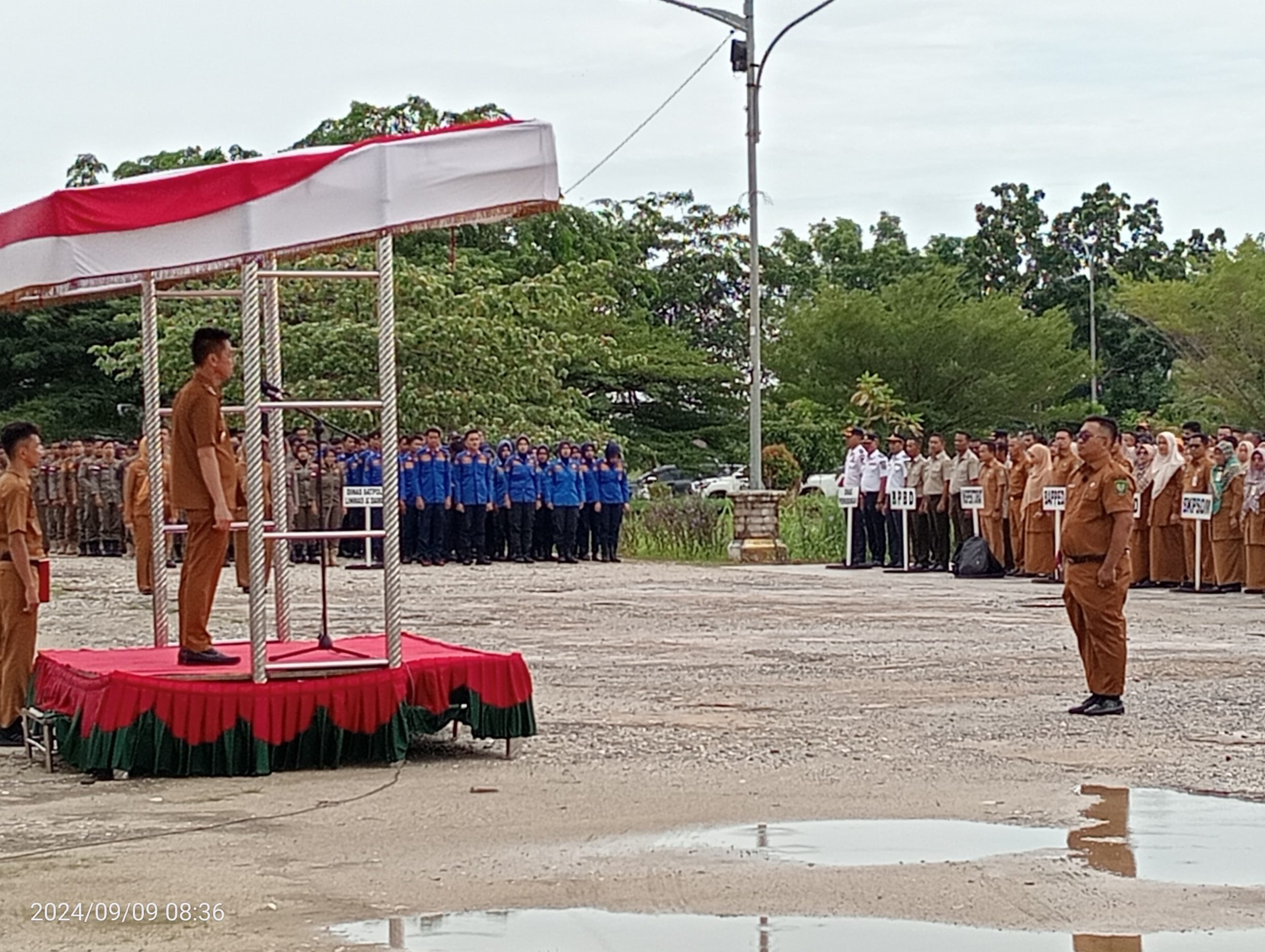Bupati Rohil Lantik Pengurus Kwarcab dan Lembaga Pemeriksa Keuangan Gerakan Pramuka Kwarcab 0410 Rohil Masa Bakti 2023-2024